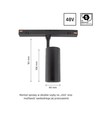 10W SMART LED skinnespot - 950lm, 3000K, hvid kant