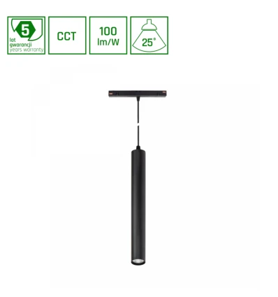 12W System Shift SMART HANGIT LED modul, 48V - CCT, 25°, 1150lm, 40 x 297 mm, inkl. 90cm wire