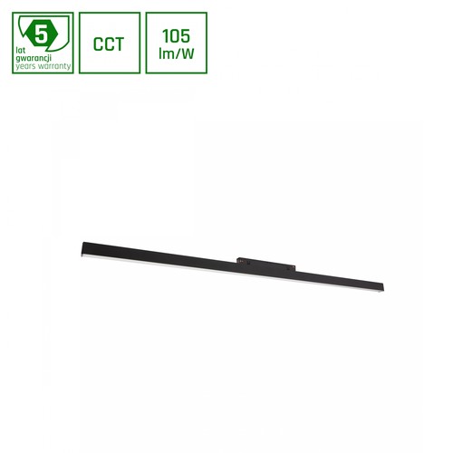 SHIFT CCT - Line L Skinne Lys 902x23x42mm, 22W, 100°, Sort, CCT Switch