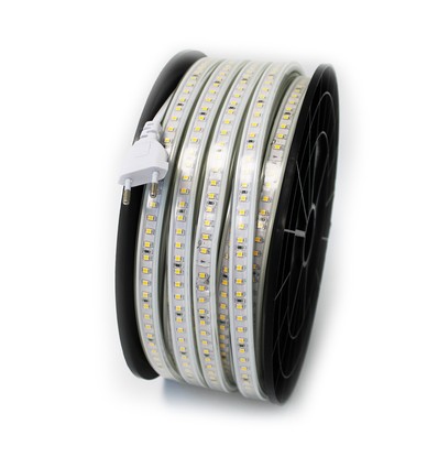 50m Arbejdslys 230V LED strip - IP65, 120 LED/m, 4,8W/m, 480 lm/m