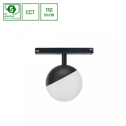 SHIFT CCT Globe Sphere - Skinne Lys Ø100x130mm, 5W, 165°, Sort, CCT Switch