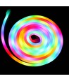 2,5m RGBIC Neon Flex komplet sæt - USB, Bluetooth app, fjernbetjening, inkl. montage, 7x15 neonflex