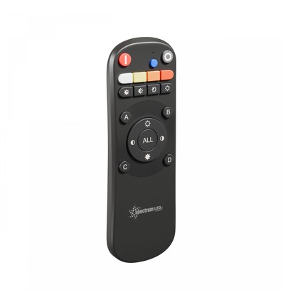 Fjernbetjening - 1-gruppe RGB CCT, 2XLR3, Dæmp, Sort, Konekto Mesh