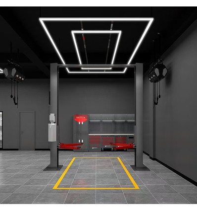 Lysgitter LED 2 rammer komplet sæt - RA95, 288W, inklusiv strømtilslutning