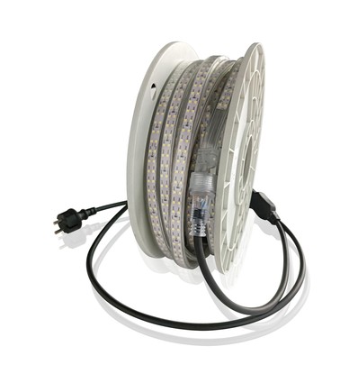 25m LEDlife ridebane strip på tromle - 230V, IP67, 180 LED/m, 11W/m, 1100 lm/m