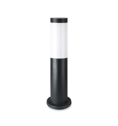 V-Tac sort havelampe, rustfri - 45 cm, IP44 udendørs, E27 fatning, uden lyskilde