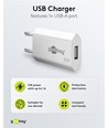 Goobay USB oplader 5W - USB-A, hvid, perfekt til mobil og lamper