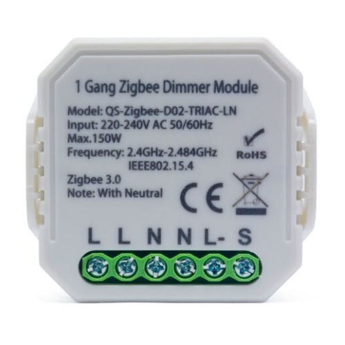 Zigbee indbygningsdæmper - 150W LED dæmper, kip-tryk/push dæmp, Zigbee, til indbygning