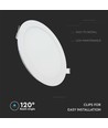 6W Ø12cm LED indbygningspanel - Hul: Ø11 cm, Mål: Ø12 cm