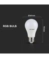 A60 pære 6W E27 - RGB, fjernbetjening, dæmpbar, 6400K