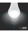 E27 9W 3-trin dæmpbar LED pære - A60, 6400K, kold hvid, erstatter 60W