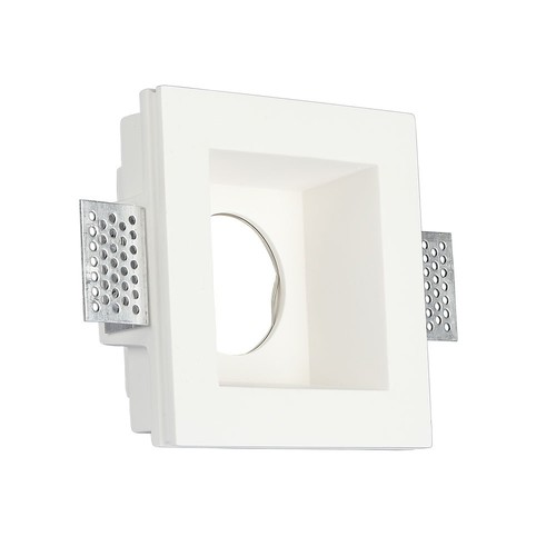 GU10 downlight til gipsloft indspartling - 12x12cm, undersænket