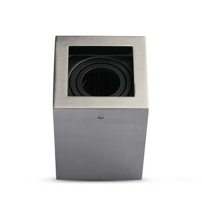 GU10 påbygningsspot, firkantet - Satin nikkel, aluminium, uden lyskilde
