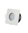 GU10 indbygningsspot, kvadratisk - Hvid, IP54, Hul: Ø7,5 cm, Mål: 84x84 mm, zink legering