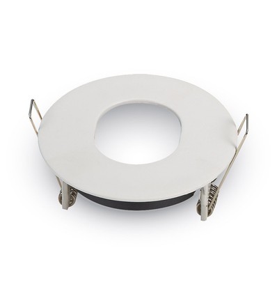 GU10 indbygningsspot - Mat hvid, rund, aluminium, hul: Ø7,5 cm, mål: Ø8,8 cm, uden lyskilde