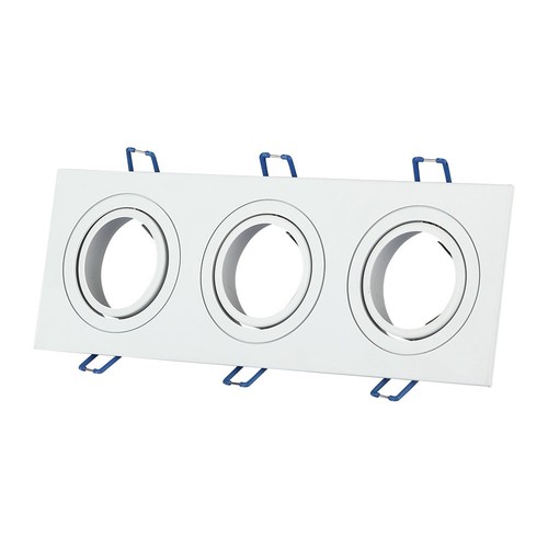 3 lampe GU10 firkantet hvid