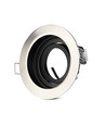 GU10 indbygningsspot, dybt design - Rund, Satin nikkel, Hul: Ø9 cm, Mål: Ø10 cm