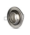 GU10 indbygningsspot - Rund, satin nikkel, justerbar, Hul: Ø9,0 cm, Mål: Ø10,0 cm, IP20 indendørs