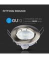 GU10 og MR16 Downlight - Uden lyskilde, Hul: Ø7,4 cm, Mål: Ø8,2 cm