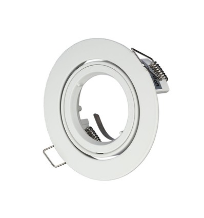 Downlight kit uden lyskilde - Hul: Ø8,5 cm, Mål: Ø9,5 cm, Hvid, vælg MR16 eller GU10 fatning