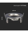 GU10 indbygningsspot - Satin nikkel, rund, aluminium, hul: Ø7,3 cm, mål: Ø8,1 cm