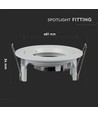GU10 indbygningsspot - Hvid, aluminium, IP20 indendørs, Hul: Ø7,3 cm, Mål: Ø8,1 cm