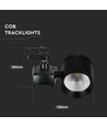 40W COB 1-fase skinnespot - 22 grader, sort, 2600lm, IP20