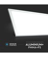 120x30 LED panel, 45W - 80lm/W, hvid kant, IP20 indendørs