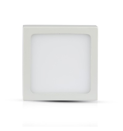 12W kvadratisk LED loftlampe - 900lm, 140x140mm, flicker free, hvid kant