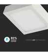 12W LED panel til påmontering - 14 x 14cm, 2,4cm høj, 6400K, 230V