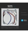 12W kvadratisk LED loftlampe - 900lm, 140x140mm, flicker free, hvid kant