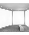 15W kvadratisk LED påbygningspanel - 1500lm, 15,5x15,5cm, hvid kant, varm hvid