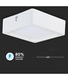 15W kvadratisk LED påbygningspanel - 1500lm, 15,5x15,5cm, hvid kant, varm hvid