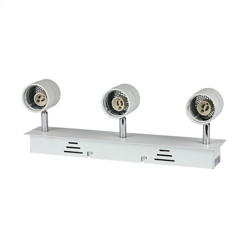 3xGU10 Skinne Lampe - Hvid
