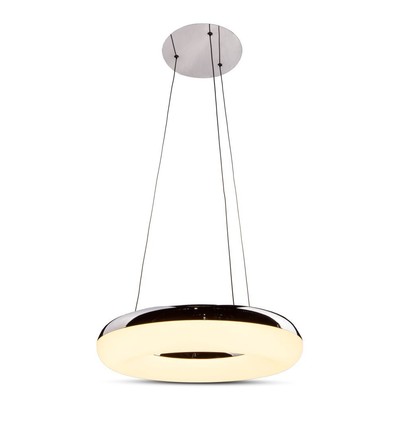 40W LED pendel, Ø40cm - 2800lm, 3000K, krom finish, inkl. lyskilde