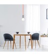 E27 pendelophæng i krom med orange ledning - Ø3,6 cm, uden lyskilde, IP20
