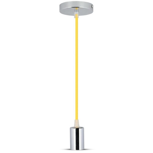E27 Krom Metal Koppendelyse - Gul
