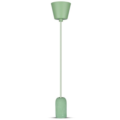 E27 Beton Pendel Lampe - Grøn