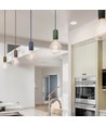 Grøn beton pendel lampe, E27 - Ø50cm, højde 95cm, uden lyskilde, 5 års garanti