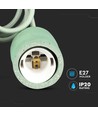 Grøn beton pendel lampe, E27 - Ø50cm, højde 95cm, uden lyskilde, 5 års garanti
