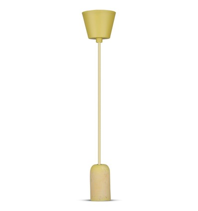 Gul beton pendel lampe, E27 fatning - Max 60W, Ø5cm, uden lyskilde