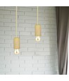 Gul beton pendel lampe, E27 fatning - Max 60W, Ø5cm, uden lyskilde
