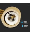 Beige beton pendel lampe - E27 fatning, Ø5cm, max 60W, uden lyskilde