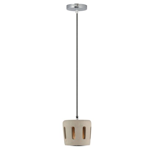 E27 Pendel - Beton+Lampskærm Ø200