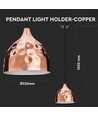 E27 pendelophæng i kobber, Ø23cm - Max 60W, uden lyskilde