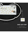 8W oval LED loftlampe - IP54, sort, 18,7 x 12,6 cm, væg/loftmontering, inkl. lyskilde