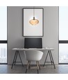 Ø26cm Glas pendel, E27 - Amber, 115cm højde, uden lyskilde
