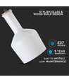 E27 Glaspendel-lampe - Hvid