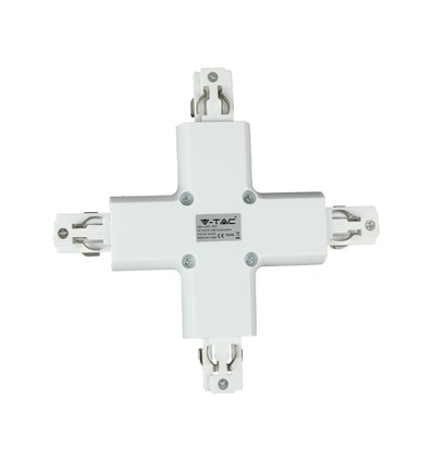 X-samler til skinner - Hvid