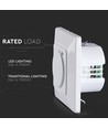 Mikrobølge bevægelsessensor til væg-indbygning - max 300W LED, IP20, hvid, justerbar tid og lysstyrke